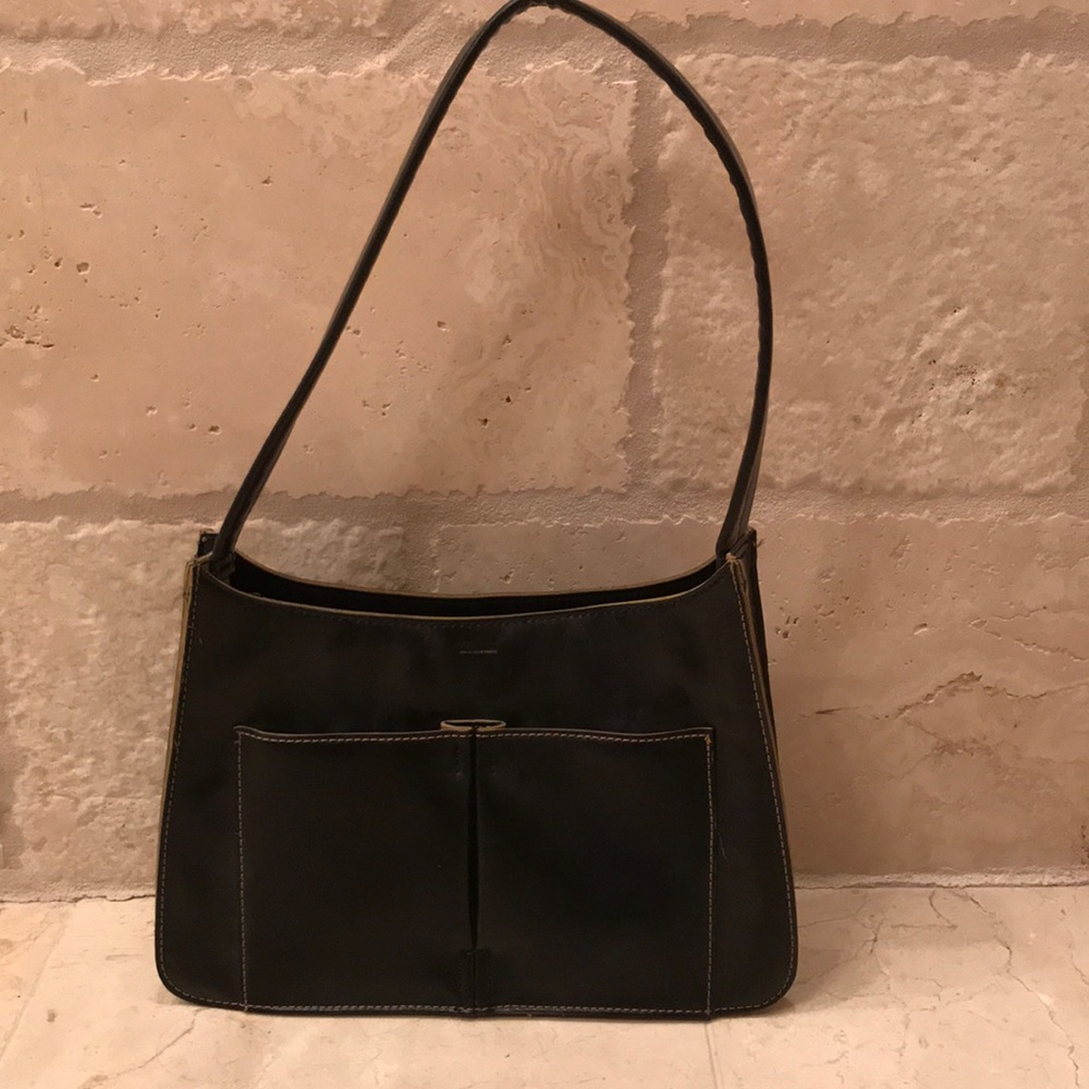 Black leather purse